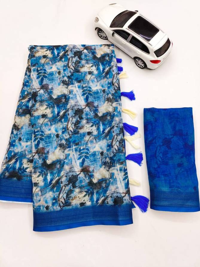 MG 200 Linen Digital Printed Daily Wear Sarees Wholesale Price In Surat